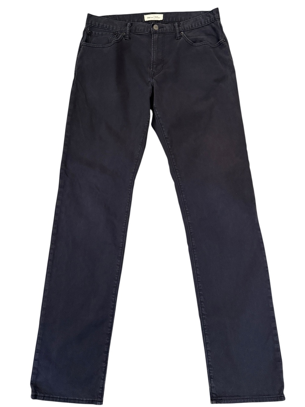 Gap 1969 Straight Stretch Jeans Soft Black 32x36 Faded Charcoal Fits 33x35.5